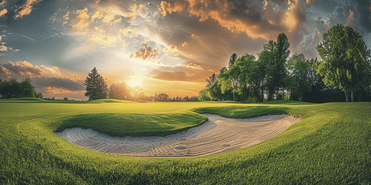 Morning light on the golf course